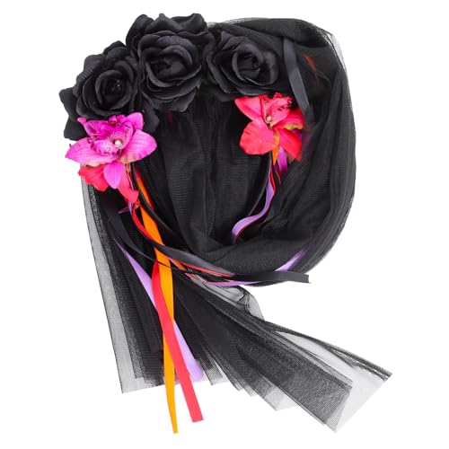HEALEEP Halloween Cosplay Haarreif Schwarz-rot Haarschmuck Damen Stirnband für Kostümparty und Alltag mit Langlebiger Verarbeitung und Vielseitigem Einsatz von HEALEEP