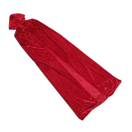 HEALEEP Halloween Hexenumhang Damen Weinrot Samt Reusable Party Cape Dekorativ Kreatives Cosplay für Foto Requisiten und Kostüm Zubehör HEALEEP Halloween Hexenumhang Damen Weinrot Samt Reusable Party Cape Dekorativ Kreatives Cosplay für Foto Requisiten und Kostüm Zubehör von HEALEEP