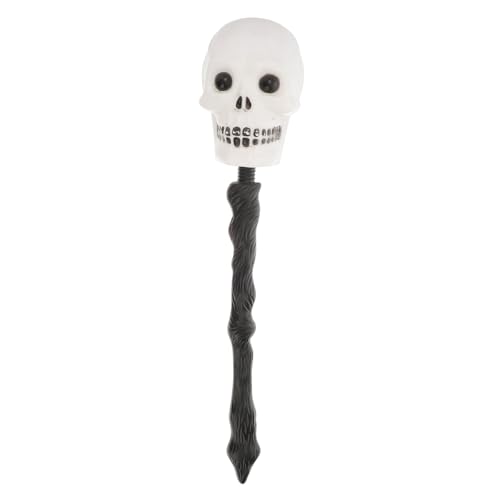 HEALEEP Halloween Skull Scepter Cosplay Accessory Weißer Zauberstab Gruseliger Party Requisit für Erwachsene von HEALEEP