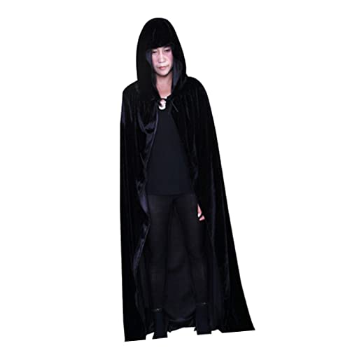 HEALEEP Hexenumhang Kostüm Kapuzenmantel Halloween Cape Gruselige Maskerade Outfit Halloween Umhang Capes Kapuzenumhang Cosplay Halloween Mädchen Hexenumhang Schwarz HEALEEP Hexenumhang Kostüm Kapuzenmantel Halloween Cape Gruselige Maskerade Outfit Halloween Umhang Capes Kapuzenumhang Cosplay Halloween Mädchen Hexenumhang Schwarz von HEALEEP