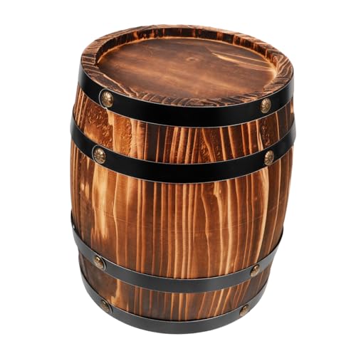 HEALEEP Holzfass für Bar Garten Vintage Weinfass aus Holz Vielseitig Einsetzbar Langlebig Robust Stilvolle Dekoration für Outdoor von HEALEEP