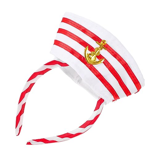 HEALEEP Kapitänsmütze Haarband Marinehut Stirnband für Cosplay Kostümpartys Karneval und Halloween Nautische Kopfbedeckung Stilvolles Accessoire für Unvergessliche Auftritte HEALEEP Kapitänsmütze Haarband Marinehut Stirnband für Cosplay Kostümpartys Karneval und Halloween Nautische Kopfbedeckung Stilvolles Accessoire für Unvergessliche Auftritte von HEALEEP