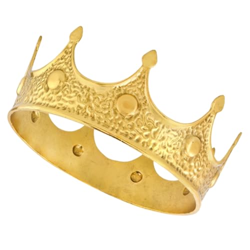 HEALEEP Klassische Königskrone Retro Goldfarben Kostüm Party Kronen Cosplay Geburtstagskrone für Herren Damen Theater Halloween Festzug von HEALEEP
