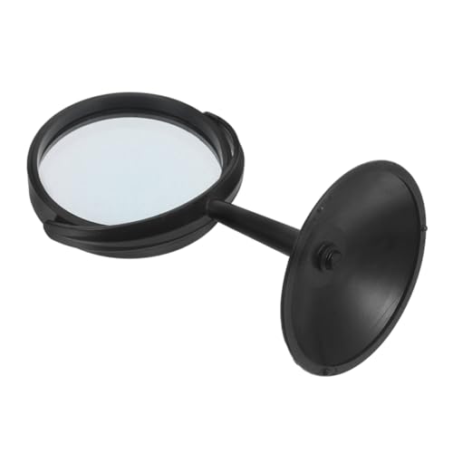 HEALEEP Konkave Linse optisches Glas für den Bildungsbereich konkaver Spiegel Lehre Hohlspiegel Desktop-Ständerspiegel Optisches Experiment Requisiten für Physikexperimente Plastik Schwarz von HEALEEP