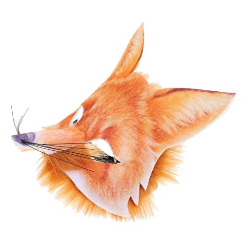 HEALEEP Kreative Fuchsmaske Halbgesichtsmaske für Halloween Party Cosplay Wiederverwendbare Tiermaskerade Leichte PVC Maske für Kostümfeste und Maskeraden von HEALEEP