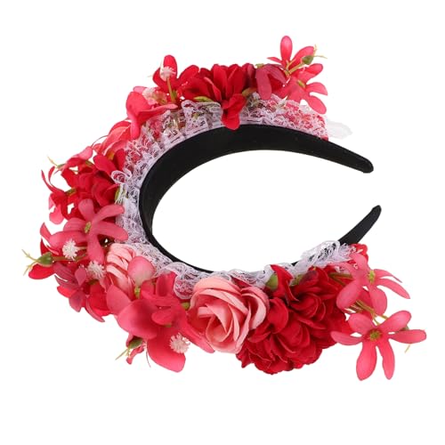 HEALEEP Künstliches Blumen Stirnband für und Mädchen Leichte Kopfbedeckung für Halloween Partys und Fotorequisiten Vielseitiges Blumenschmuckstück für Verschiedene Anlässe von HEALEEP