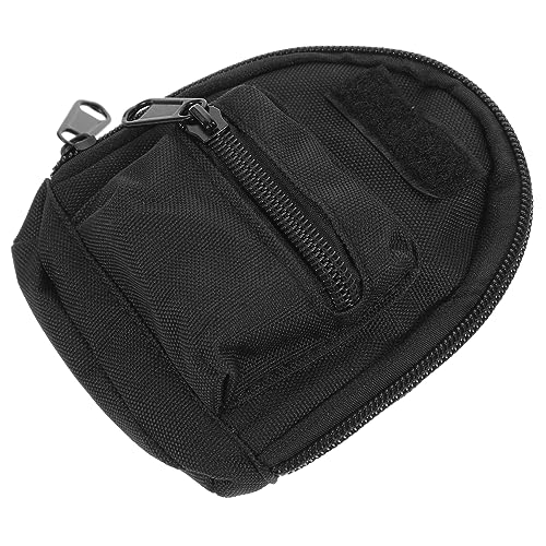 HEALEEP Mini Rucksack Schlüsselanhänger Tasche Münzbeutel Kopfhörerhülle Leichte und Kompakte Geldbörse für Unterwegs Schwarz für Reisen und Alltag von HEALEEP