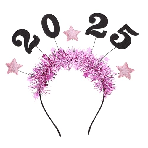HEALEEP Neujahrs Stirnband mit Sternen Dekorationen für Partys Verstellbar Leicht und Komfortabel für Erwachsene und Teens Kopfbedeckung für Festliche Anlässe von HEALEEP