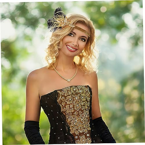 HEALEEP Pailletten Haarband Accessoires Für Damen Im Stil 1920Er Jahre Kopfbedeckung Haar Accessoire Damen Kostüm Kopfbedeckung Zwanziger Jahre Frau Glitzer Stirnband Party von HEALEEP