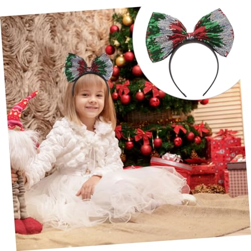 HEALEEP Pailletten Stirnband Weihnachten Stirnband Weihnachten Haarband Weihnachten Kopfschmuck Weihnachten Kopfschmuck Weihnachten Haarschmuck Weihnachten Haarreifen Zufällige Farbe von HEALEEP