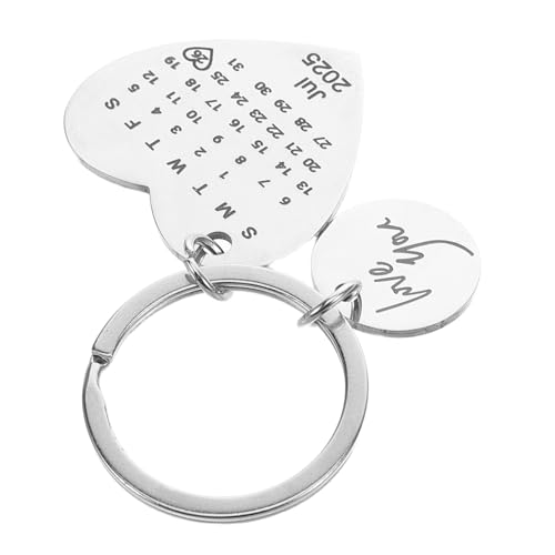 HEALEEP Personalisierter Paarkalender VALENTINE DATE TEYRING Hochzeits -Andenkenschlüssel Valentinstag Tracker Valentinstagskalenderschlüsselring Rostfreier Stahl Silver HEALEEP Personalisierter Paarkalender VALENTINE DATE TEYRING Hochzeits -Andenkenschlüssel Valentinstag Tracker Valentinstagskalenderschlüsselring Rostfreier Stahl Silver von HEALEEP