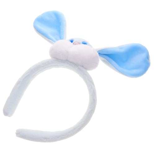 HEALEEP Plüsch Hasenohren Haarreif Weiches Leichtes Kaninchen stirnband für Mädchen und Damen Niedlicher Bunny Headband für Party Karneval und Cosplay und Komfortabel Himmelblau von HEALEEP