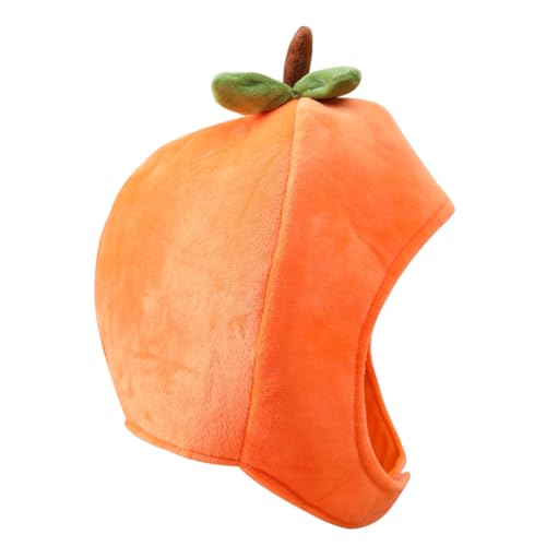HEALEEP Plüsch Partyhut Persimmon Kostümaccessoire Lustige Kopfbedeckung Weiches Material Damen Herren Karneval Fasching Zubehör von HEALEEP