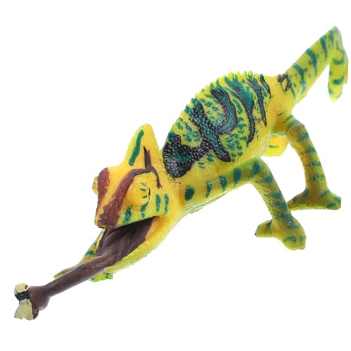 HEALEEP Realistische Chamäleon Figur Farbwechsel Modell Detailreich Handbemalt Robuste Sandtisch Deko Naturgetreue Reptilien Statue Vielseitige Wohn Lerndekoration von HEALEEP