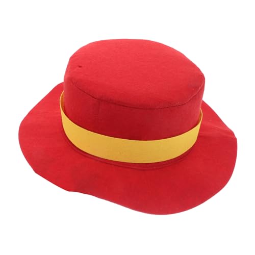 HEALEEP Roter Filz Top Hut für Bühnenauftritte und Partys Vielseitiges Zauberer Hut Accessoire Weicher Filz für Weihnachten Halloween Cosplay und Festliche Anlässe von HEALEEP