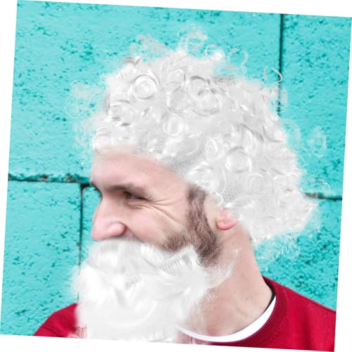 HEALEEP Santa Claus Perücke und Set Realistisch und Hautfreundlich Bequemes Weihnachtsmann Kostüm Zubehör für Fasching Cosplay und Weihnachtsfeier Weißer für Festliche Auftritte HEALEEP Santa Claus Perücke und Set Realistisch und Hautfreundlich Bequemes Weihnachtsmann Kostüm Zubehör für Fasching Cosplay und Weihnachtsfeier Weißer für Festliche Auftritte von HEALEEP
