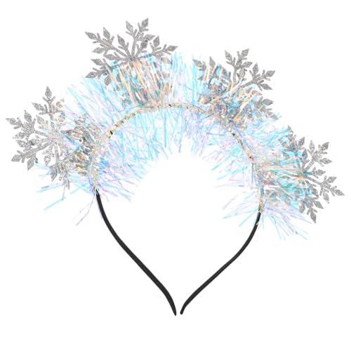 HEALEEP Schneeflocken Stirnband Funkelndes Dekoratives Stirnband Weihnachtsparty Haarband Schneeflocken Haarbänder Für Frauen Weihnachtsparty Haarbänder von HEALEEP