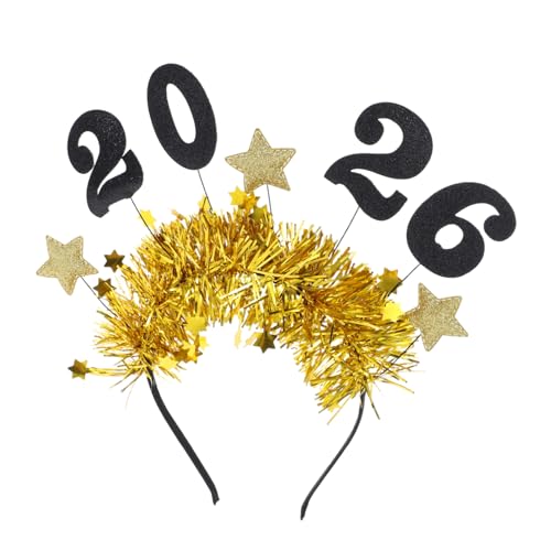 HEALEEP Silvester Deko Haarreif mit Glitzernden Sternen Leichtes Langlebiges Party Haarband für Damen Komfortables Festliches Accessoire für Neujahrsfeiern und Feiertagsveranstaltungen von HEALEEP