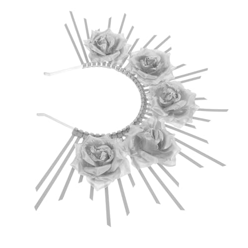 HEALEEP Stirnband Haarband Gastmädchen Göttin Haarband Stacheliges Blumen Stirnband Stirnbänder Für Frauen Cosplay Farbe Elegant Funkelnd Floral Party von HEALEEP
