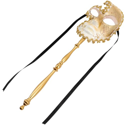 HEALEEP Venezianische Halbmaske mit Stab Party Dekoration für Karneval Halloween und Maskenbälle Vielseitig Einsetzbar und Kreativ Gestaltet HEALEEP Venezianische Halbmaske mit Stab Party Dekoration für Karneval Halloween und Maskenbälle Vielseitig Einsetzbar und Kreativ Gestaltet von HEALEEP