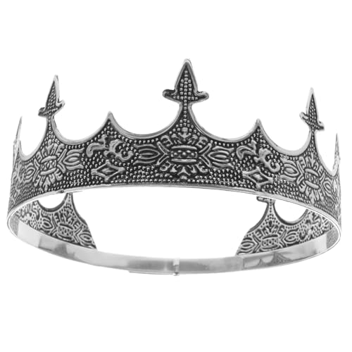 HEALEEP Verstellbare Vintage Metallkrone Herren Krone Kostüm Party Tiara Performance Diadem für Halloween Bühnenauftritt und Festliche Anlässe von HEALEEP