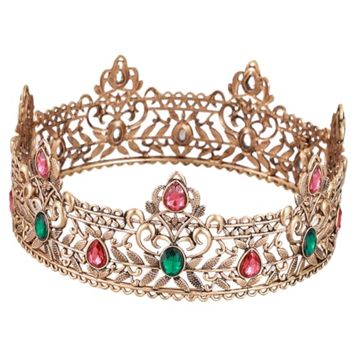 HEALEEP Vintage Königskrone Herren Diadem Gothic Krone für Party Hochzeit Cosplay Theater Festzug HEALEEP Vintage Königskrone Herren Diadem Gothic Krone für Party Hochzeit Cosplay Theater Festzug von HEALEEP