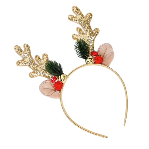 HEALEEP Weihnachtlicher Rentier Haarreif mit Glocken Festlicher Kopfschmuck für Weihnachten Accessoire für Partys und Feiern Passend für Haartypen Weihnachtsstil für Festliche Anlässe von HEALEEP