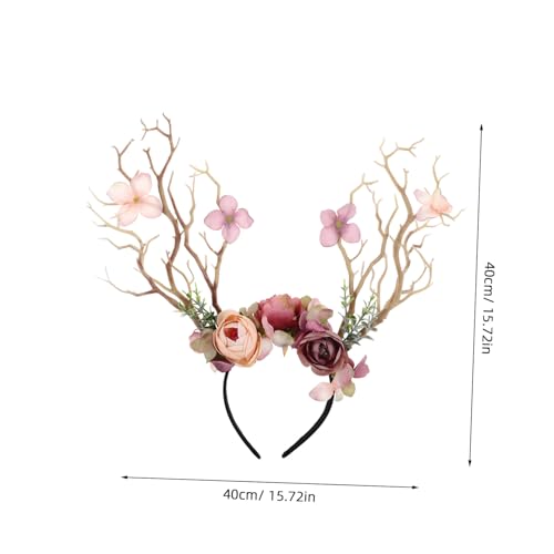 HEALEEP Geweih Haarreif Stirnband Weihnachts-kopfschmuck Elch-haarreif Weihnachtshaarband Geweihkopfschmuck Haarschmuck Für Festivals Elch-haarband Kopfschmuck Für Weihnachten von HEALEEP