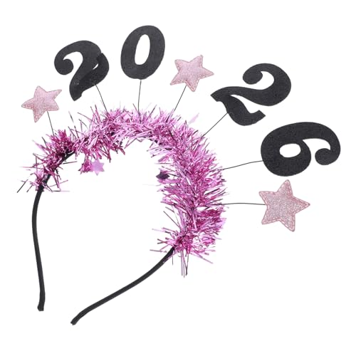 HEALEEP Year Haar Accessoire mit Glitzersternen Leichtes und Bequemes Stirnband für Damen Festliches Party Headband für Silvester und Feiertagsfeiern von HEALEEP