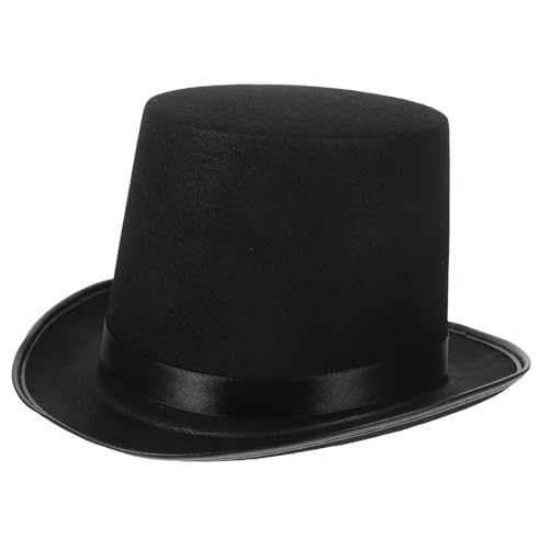 HEALEEP Zaubererhut Hoher Hut Formelle Hüte Zaubererhut Bowlerhut Kostüme Für Erwachsene Retro Hut Damen Lustige Hüte Party Halloween Kostüm Mit Zauberer Fancy UV Schwarz von HEALEEP