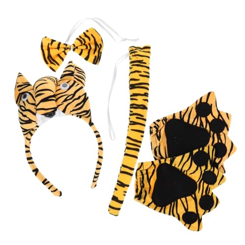 HEALLILY 1 Satz tierisches Stirnband Tiger-Cosplay-Zubehör Tigerpfoten-Handschuhe Tiger Kostümzubehör Süße Tierstirnbänder tierische Partygeschenke niedliche Haaraccessoires Stoff HEALLILY 1 Satz tierisches Stirnband Tiger-Cosplay-Zubehör Tigerpfoten-Handschuhe Tiger Kostümzubehör Süße Tierstirnbänder tierische Partygeschenke niedliche Haaraccessoires Stoff von HEALLILY