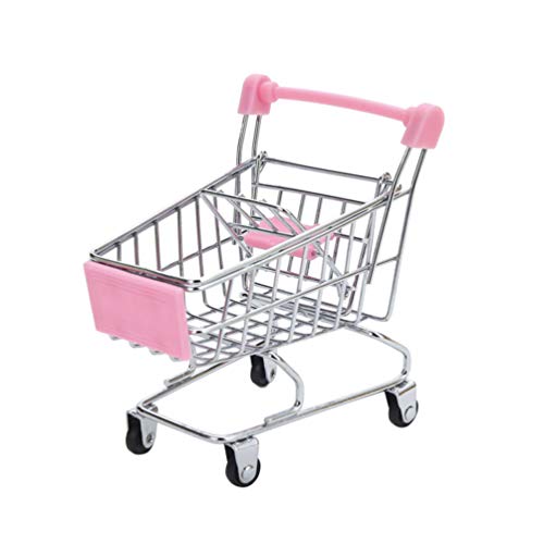 HEALLILY Mini-Einkaufswagen, Supermarkt, Einkaufswagen, Puppen-Zubehör, Spielzeug für Teenager, Kinder, Rosa HEALLILY Mini-Einkaufswagen, Supermarkt, Einkaufswagen, Puppen-Zubehör, Spielzeug für Teenager, Kinder, Rosa von HEALLILY