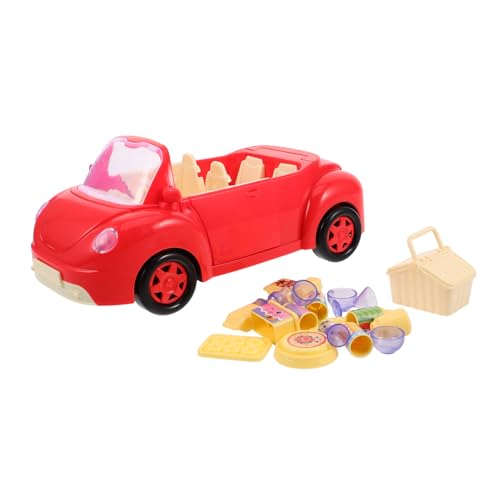 HEALSOPTHY 1 Cartoon -spielzeugfahrzeug Mit Picknickzubehör Und So Tun, Als Würden Lebensmittel Für Familienpicknick -Rollenspiele Set, Ideal Für Kinder von HEALSOPTHY