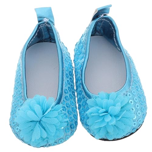 HEALSOPTHY 1 Paar Glitzernde Puppenschuhe mit Blumenmuster Puppenmode Zubehör für Kreative Rollenspiele und Anlässe Passend zu Verschiedenen Outfits und Fördert Fantasievolles Spiel von HEALSOPTHY