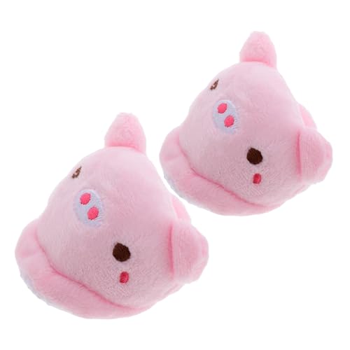 HEALSOPTHY 1 Paar Schuhe plüsch Hausschuhe puppenschuhe Tierhausschuhe Pig Design Hausschuhe Süße Tier Slipper Puppenhauszubehör Puppenhausschuhe Mini-Puppen Schuhe für Puppen Rosa von HEALSOPTHY