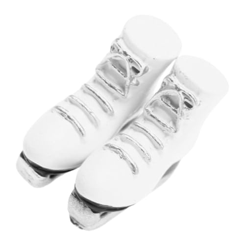 HEALSOPTHY 1 Paar Skate-Modell Deko Puppen-Skating-Werkzeug Schlittschuh Für Puppe DIY Puppenspielzeug Puppenschuhe Schlittschuh-bastelarbeiten Für Eine Puppe Miniatur-schlittschuh Weiß Harz von HEALSOPTHY