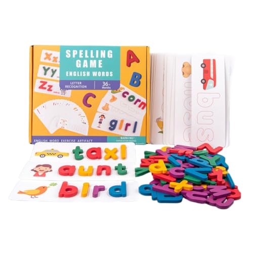 HEALSOPTHY 1 Satz 26 englische Buchstaben Wörter Spiel kiddibuzz buchstabenspiele für Educational Toys die ungl Rechtschreibspiel für englische Wörter Buchstabenblöcke Bambus von HEALSOPTHY