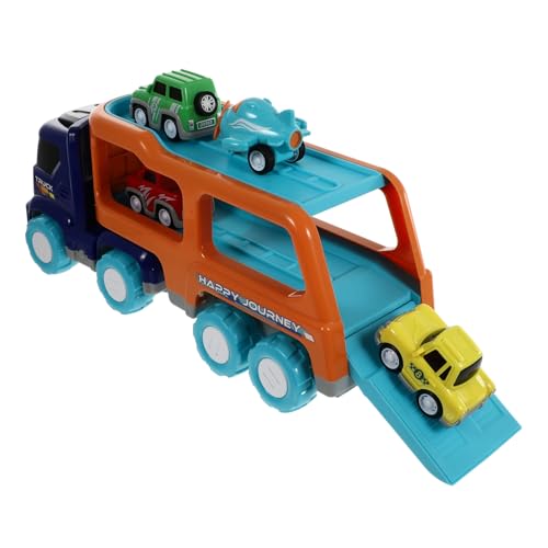 HEALSOPTHY 1 Satz Baufahrzeug Autospielzeug Kinderspielzeug Zweilagiges LKW- Auto Pädagogisches Trägheitsspielzeug Cartoon- Blue Plastik von HEALSOPTHY