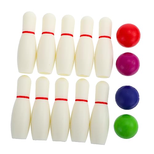 HEALSOPTHY 1 Satz Bowling Interaktives Kegelspiel für Desktop Bowling mit Kegeln und Bällen Fördert Eltern Junge Mädchen Interaktion und Beobachtungsfähigkeiten Sicheres und Langlebiges von HEALSOPTHY