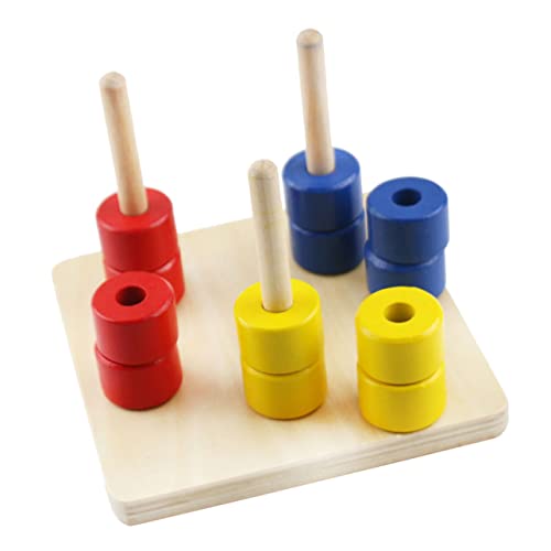 HEALSOPTHY 1 Satz Cylindrisches Ringspielzeug für Pädagogisches Sortierspiel zur Farberkennung und Kognitiven Entwicklung Montessori aus Hochwertigem für Jungen und Ab Jahr von HEALSOPTHY