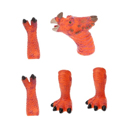 HEALSOPTHY 1 Satz Dinosaurier Handpuppe für Interaktive Fingerpuppen für Kreatives und Hand Augen Koordination für Jungen und Fördert Vorstellungskraft und Lernspaß von HEALSOPTHY