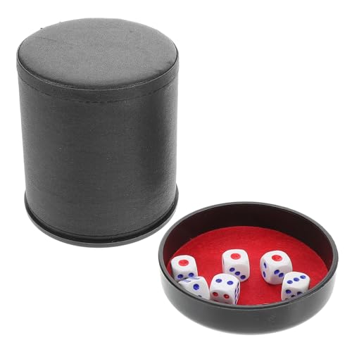 HEALSOPTHY 1 Satz Geräuschreduzierendem Würfelbecher mit Würfeln Leiser Würfelshake mit PU Leder und Basis für Partyspiele Spielrequisiten für Gesellige Anlässe HEALSOPTHY 1 Satz Geräuschreduzierendem Würfelbecher mit Würfeln Leiser Würfelshake mit PU Leder und Basis für Partyspiele Spielrequisiten für Gesellige Anlässe von HEALSOPTHY