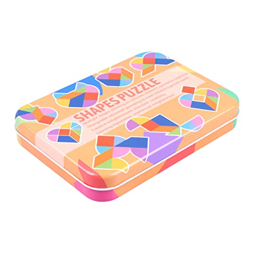 HEALSOPTHY 1 Satz Holz Tangram Puzzle Kreatives Lernspielzeug für Fördert Kognitive Fähigkeiten und Frühkindliche Entwicklung Herzform von HEALSOPTHY
