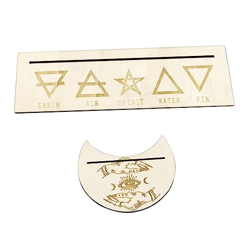 HEALSOPTHY 1 Satz Holz Tarotkarten Halter im Monddesign Handgefertigter Präsentationsständer für Tarotkarten Ritualbedarf Langlebig und für Zeremonien und Kartenlesungen HEALSOPTHY 1 Satz Holz Tarotkarten Halter im Monddesign Handgefertigter Präsentationsständer für Tarotkarten Ritualbedarf Langlebig und für Zeremonien und Kartenlesungen von HEALSOPTHY