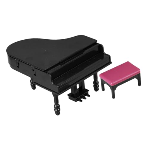 HEALSOPTHY 1 Satz Mini-Klavierdekoration Musical Miniatur-Puppenhaus puppenhaus zubehör mini puppenhaus Klavier Puppenhaus Dekoration tischdeko Puppenmöbel Miniklavier für Puppe Abs Black von HEALSOPTHY