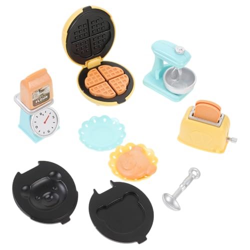 HEALSOPTHY 1 Satz Miniküche Gadgets Maschine Puppe Zubehör tragbar Mini-Hausbacken Schneebesen Miniatur-Küchenszenen-Requisite Küche Geschirr Mikroszenendekoration Plastik von HEALSOPTHY