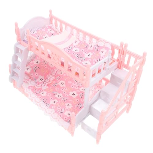 HEALSOPTHY 1 Satz Puppenhaus Möbel Set Doppelbett mit Bettwäsche für Puppen für Kreatives im Puppenzimmer Hochwertige und Stoffmaterialien HEALSOPTHY 1 Satz Puppenhaus Möbel Set Doppelbett mit Bettwäsche für Puppen für Kreatives im Puppenzimmer Hochwertige und Stoffmaterialien von HEALSOPTHY