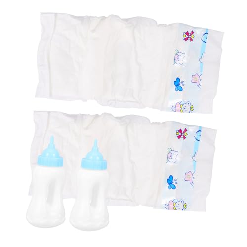 HEALSOPTHY Realistische Babypuppe Flaschen Windeln Lernspielzeug Für Jungen Und Mädchen 2 Flaschen 2 Windeln von HEALSOPTHY