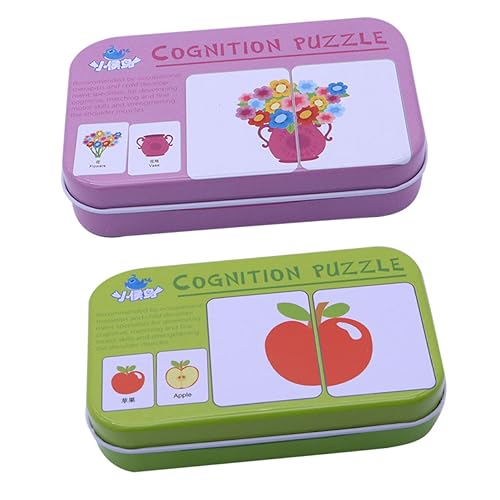 HEALSOPTHY 1 Satz Puzzle für Lernspielzeug zur Frühen Bildung mit Früchten und Alltagsgegenständen Fördert Kognitive Fähigkeiten und Spielerziehung für Geburtstage und Sicher und Unterhaltsam von HEALSOPTHY