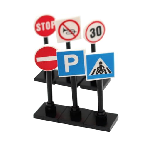HEALSOPTHY 1 Satz Straßensperre Im Stadtverkehr Ampellicht Mini-verkehrsspielzeug Straßenschilder Verkehrszeichenspielzeug Für Frühpädagogisches Abs von HEALSOPTHY